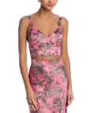 L Agence Kanata Bralette Top In Mauve Multi
