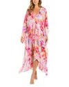 L Agence Kara Soft Cloud Maxi Kimono In Multi