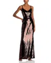 L Agence L'agence Karma Sequin Maxi Dress In Black