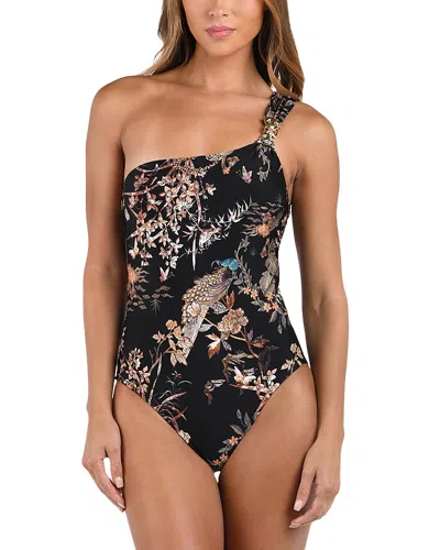 L AGENCE L'AGENCE KARMIN JUNGLE ONE SHOULDER ONE PIECE SWIMSUIT