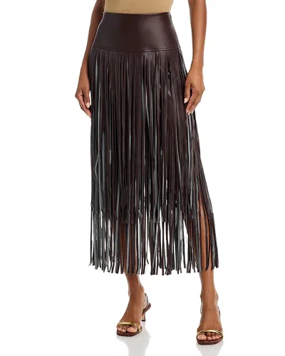 L'agence Karolina Fringe Skirt In Brown