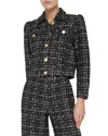 L'agence Kasey Tweed Jacket In Black