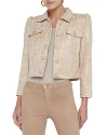 L Agence Kasey Tweed Jacket In Bone Multi