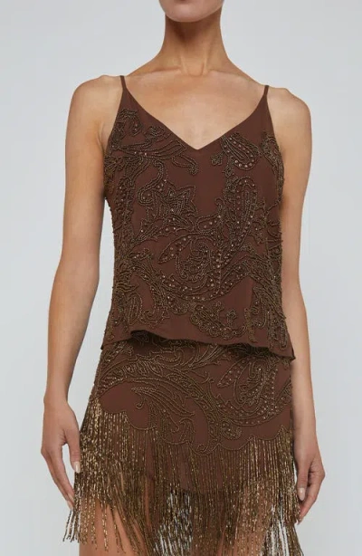 L AGENCE L'AGENCE KASS BEADED CHIFFON CAMISOLE
