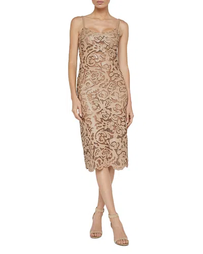 L'agence Kazuko Vegan Leather Dress In Cappuccino