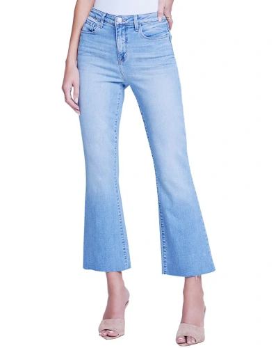 L Agence L'agence Kendra High-rise Crop Flare Jean In Blue