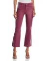L Agence L'agence Kendra High Rise Cropped Flared Jeans In Deep Mauve In Purple