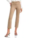 L Agence L'agence Kendra High Rise Cropped Flared Jeans In Rye Coated In Rye Coated