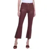 L Agence L'agence Kendra High Waist Crop Flare Jeans In Dark Cinnamon Coated
