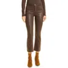 L Agence L'agence Kendra High Waist Crop Flare Jeans In Espresso Coated