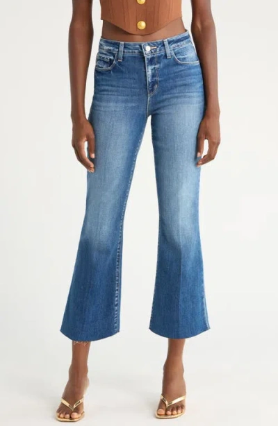 L AGENCE L'AGENCE KENDRA RAW HEM CROP FLARE JEANS