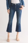 L Agence L'agence Kendra Raw Hem Crop Flare Jeans In Magnolia