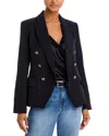 L Agence L'agence Kenzie Double Breasted Blazer In Black Brush