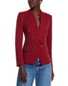 L Agence L'agence Kenzie Double Breasted Blazer In Syrah