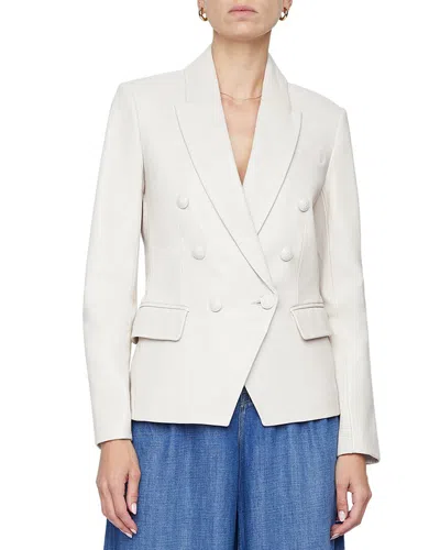 L Agence L'agence Kenzie Double Breasted Blazer In White