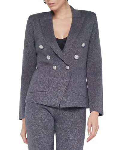 L'AGENCE L'AGENCE KENZIE METALLIC KNIT BLAZER
