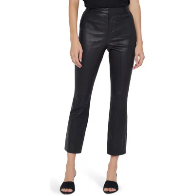 L Agence L'agence Ketra Leather Ankle Pants In Black