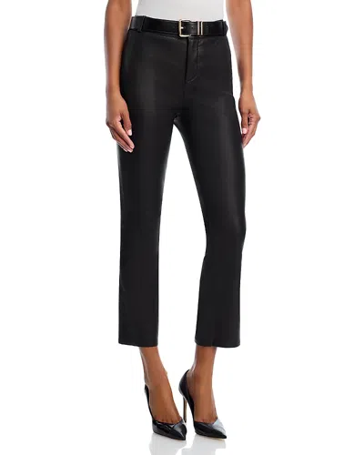 L Agence L'agence Ketra Leather Baby Boot Pants In Black