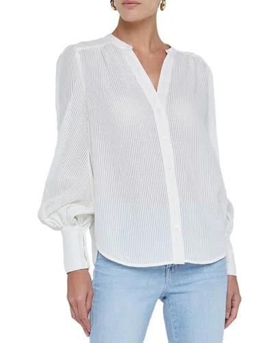 L Agence L'agence Kiera Shirred Blouse In Brown