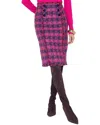 L Agence L'agence Kitty Tweed Button Wool-blend Skirt In Pink