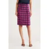 L'agence Kitty Tweed Pencil Skirt In Pink