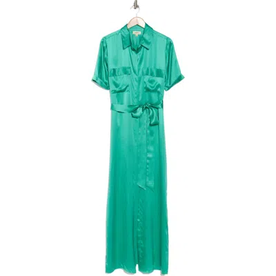 L Agence L'agence Klement Utility Silk Maxi Dress