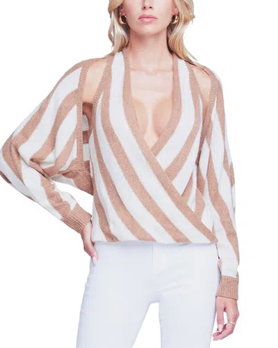 L Agence L'agence Kloss Wrap Wool-blend Top