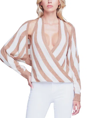 L AGENCE L'AGENCE KLOSS WRAP WOOL-BLEND TOP