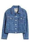L Agence Koda Cropped Denim Jacket In Everson