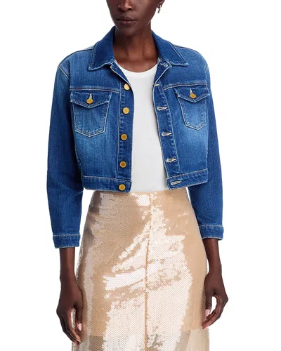 L Agence L'agence Koda Crop Jacket In Blue