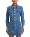 L Agence Koda Cropped Denim Jacket In Everson