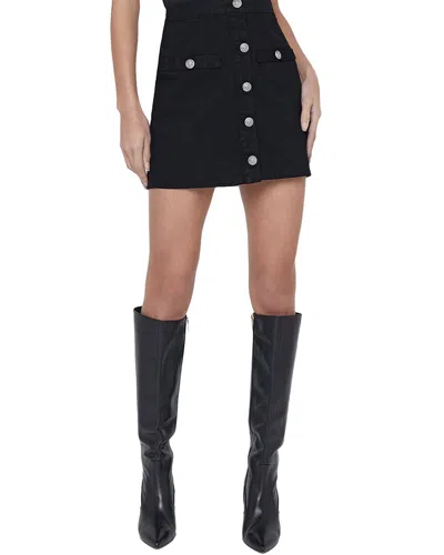 L Agence L'agence Kris Button Front Mini Skirt In Black