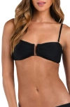 L Agence Krysta Solid Bandeau Bikini Top In Black
