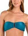 L Agence L'agence Krysta Metallic Bandeau Bikini Top