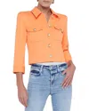 L Agence L'agence Kumi Button Front Crop Jacket In Orange