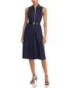 L'agence Kylo Poplin Shirt Dress In Blue