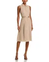 L'agence Kylo Belted Lace Shirtdress In Doeskin