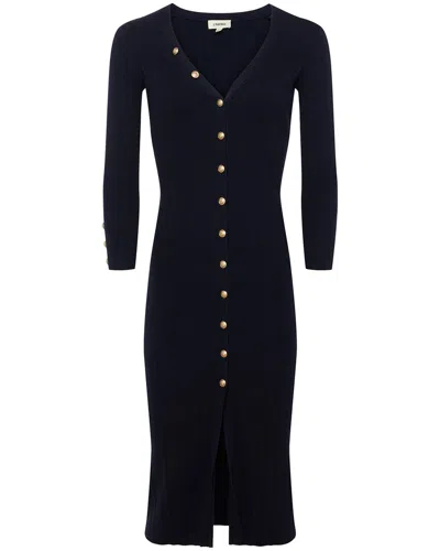 L'AGENCE L'AGENCE KYRA BUTTON DUSTER SILK-BLEND DRESS