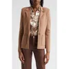 L'agence Lacey Knit Blazer In Hazelnut