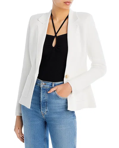 L Agence L'agence Lacey Knit Blazer In Ivory