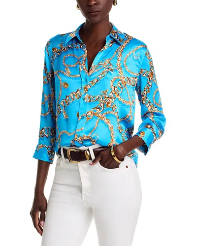 L Agence L'agence L'agence Dani Silk Printed 3/4 Sleeve Blouse