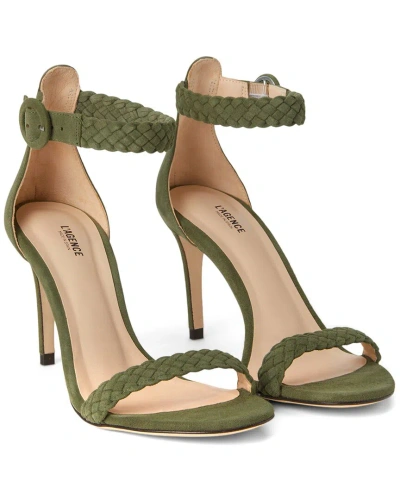 L Agence L'agence Larissa Suede & Leather Sandal In Green