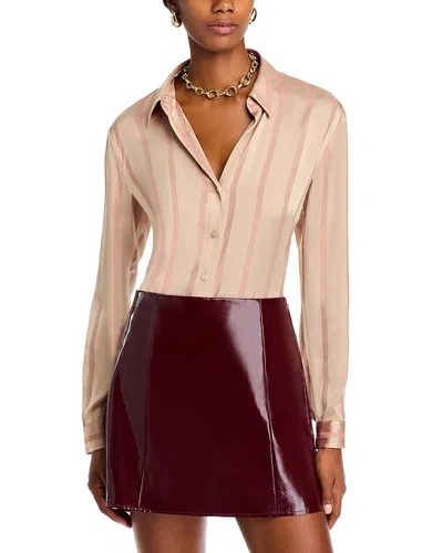 L Agence L'agence Laurent Striped Shirt In Champagne
