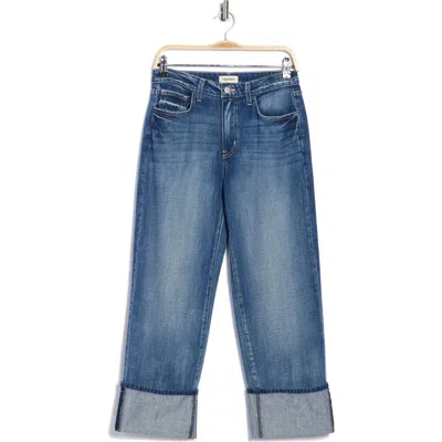 L Agence L'agence Leighton Cuff Stovepipe Jeans In Blue