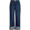 L Agence L'agence Leighton Cuff Stovepipe Jeans In Blue