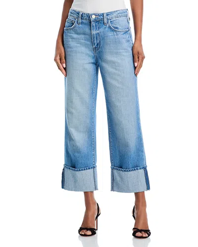 L Agence L'agence Leighton High Rise L'agence Cuff Stovepipe Jeans In Cristo In Blue