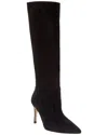 L'agence Giverny Knee High Suede Boot In Black