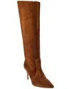 L Agence L'agence Lena Knee High Suede Boot In Brown
