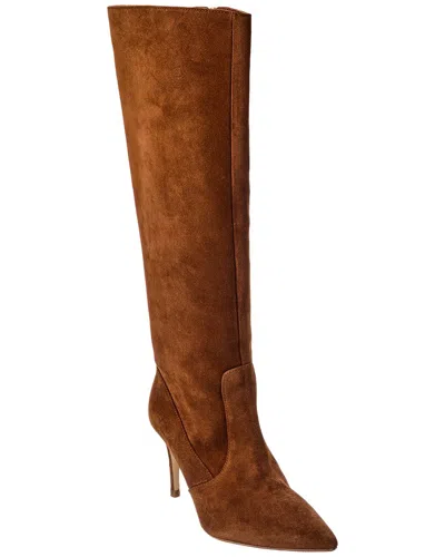 L Agence L'agence Lena Knee High Suede Boot In Brown