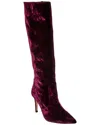 L'agence Lena Knee High Velvet Boot In Brown